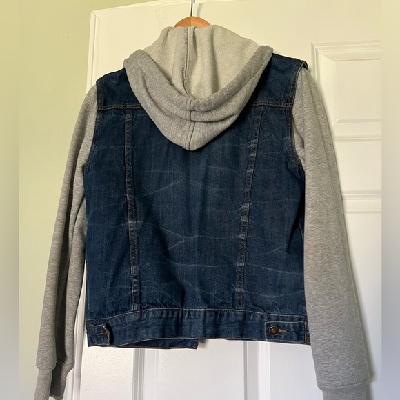Forever 21 Denim Hoodie Jacket VINTAGE - Picture 2 of 5